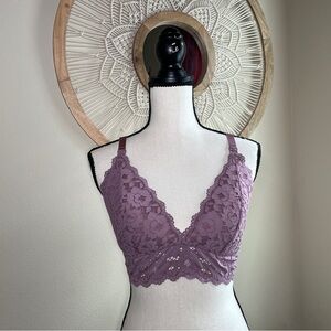 Momanda nursing bra women’s lace bracelet. Wireless lavender rose NWT